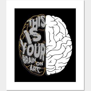 Artistic This Is Your Brain On Art Pun Artists Posters and Art